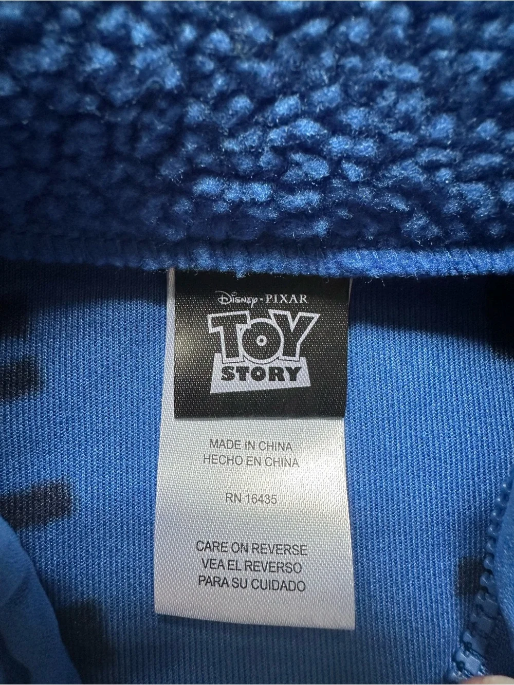 Toy Story Fleece Zip Jacket Buzz Woody Blue 3T